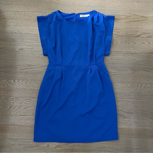 Eliza J Women's Royal Blue Short Sleeve Knee Length Party Cocktail Dress Size 10 - Picture 1 of 11